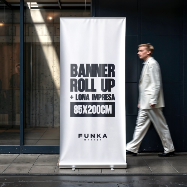 Banner + Portabanner Roll Up 85x200cm