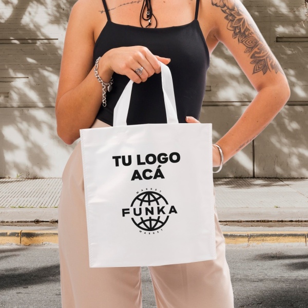 Bolsas Friselina Asas Personalizadas 30x30x10cm