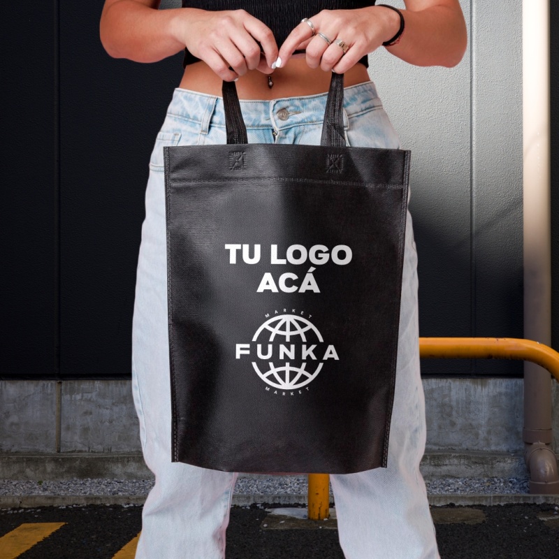 Bolsas Friselina Asas Personalizadas 40x30x10cm