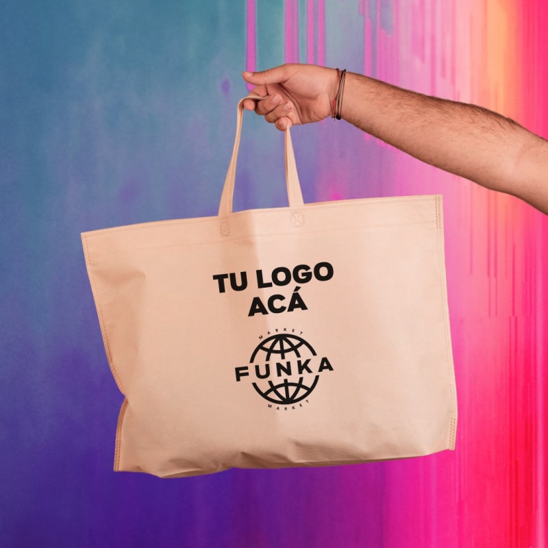 Bolsas Friselina Asas Personalizadas 60x50x10cm