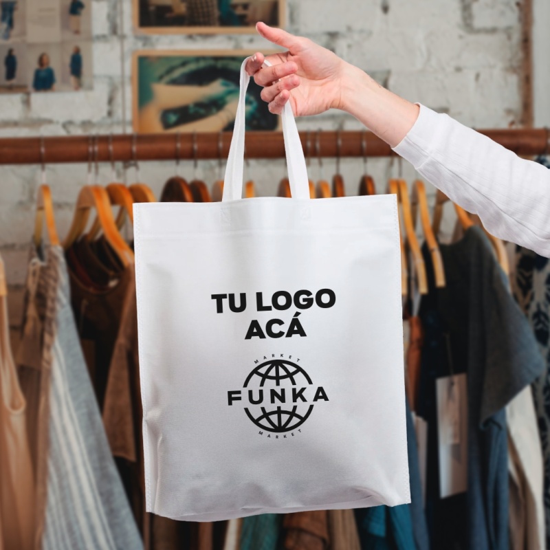 Bolsas Friselina Asas Personalizadas 40x30x10cm