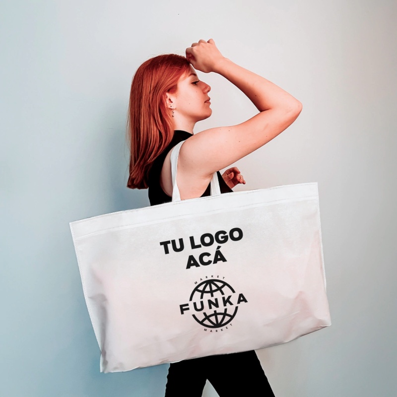 Bolsas Friselina Asas Personalizadas 60x50x10cm