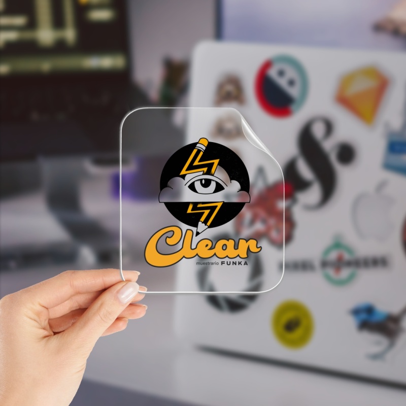 Calcos en vinilo Clear personalizadas