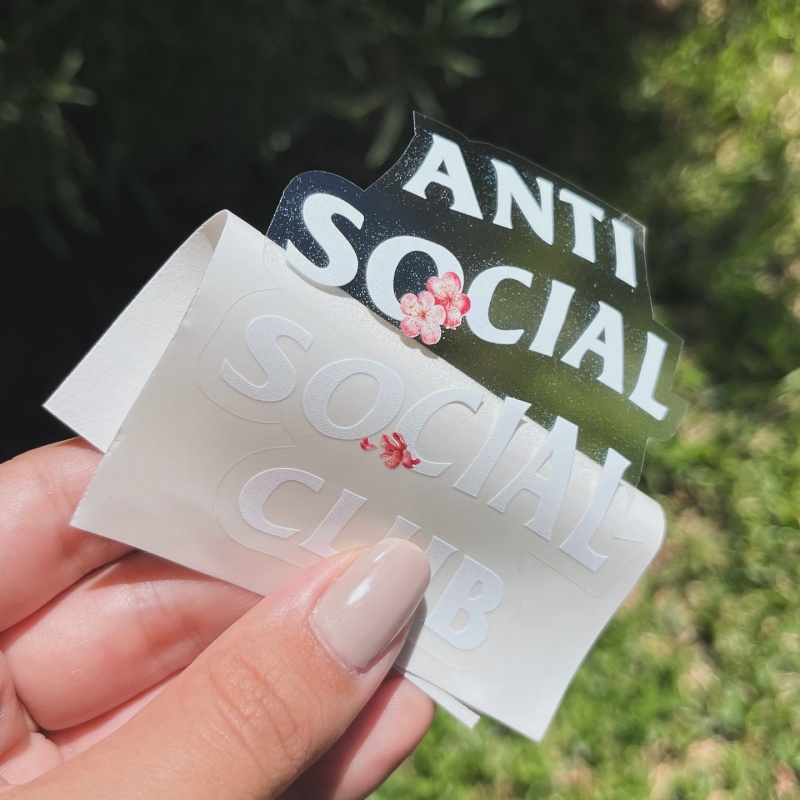 Calcos en vinilo Clear personalizadas + Tinta Blanca