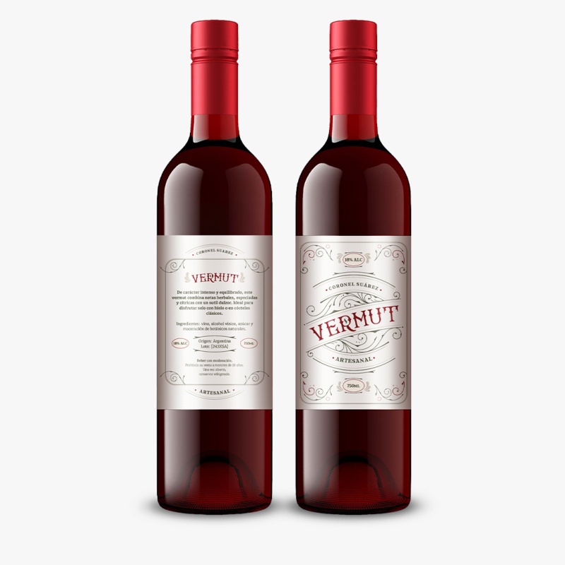 Etiqueta Botella de Vino o Vermut